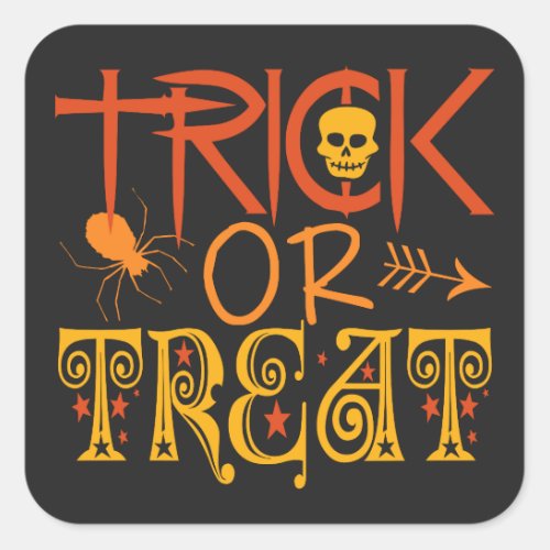 Trick or Treat Halloween stickers