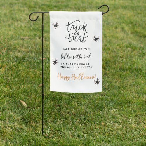 Trick or treat Halloween take one or two Garden Flag
