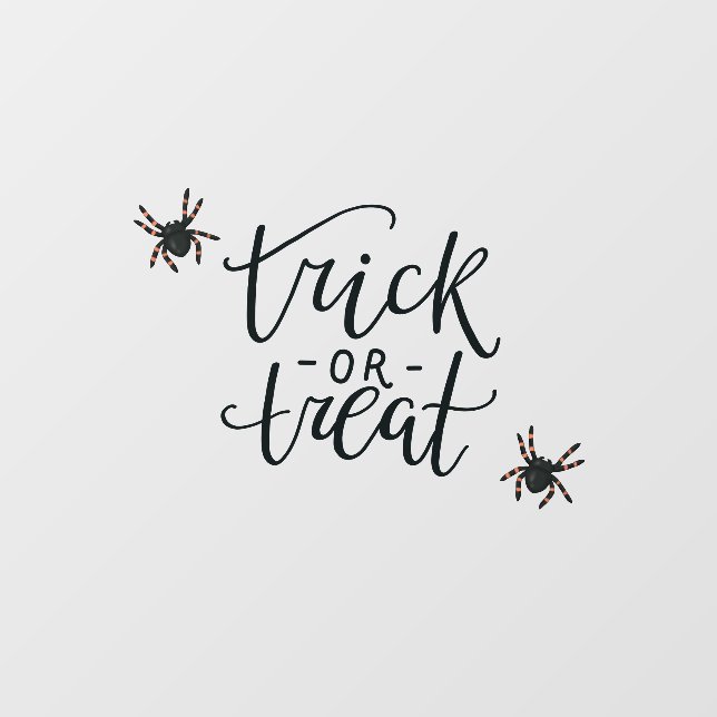 Trick or treat Halloween take one or two Window Cling (Sheet)