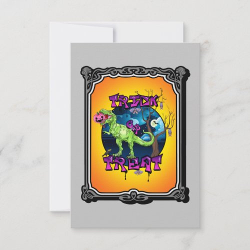 Trick or Treat Halloween  Thank You Card