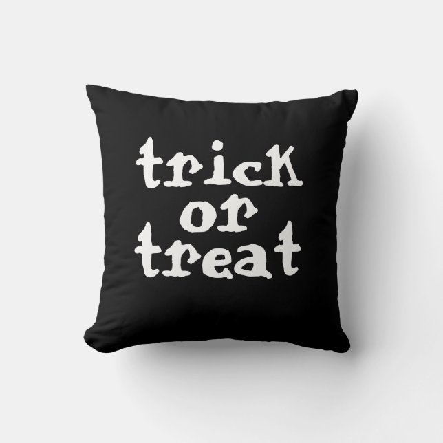 Trick Or Treat Halloween Throw Pillow (Front)