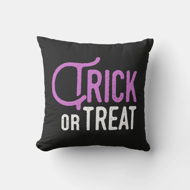 Trick or Treat | Halloween Throw Pillow (Front)