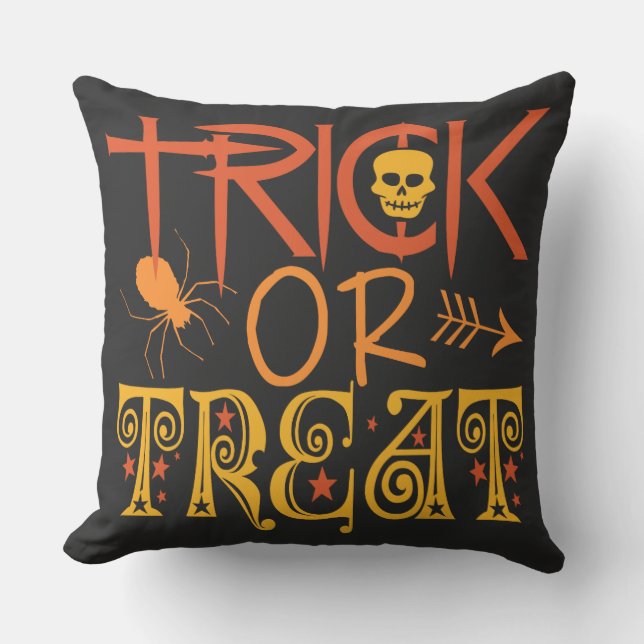 Trick or Treat Halloween throw pillows (Front)