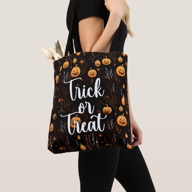 Trick or Treat Halloween Tote Bag (Close Up)