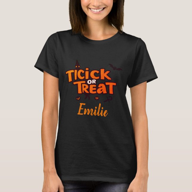 Trick or treat Halloween Tshirt  (Front)