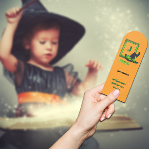 Trick or Treat Halloween Wanted Personalize Name Bookmarks