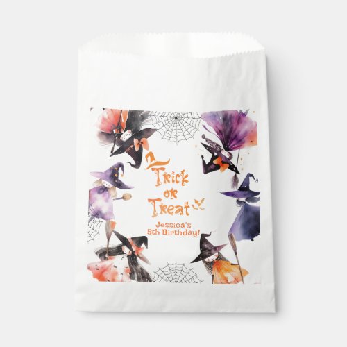 Trick or Treat Halloween Witches birthday party Favor Bag