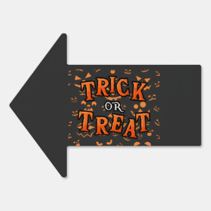 Trick or Treat Halloween Yard Sign Outdoor Decor