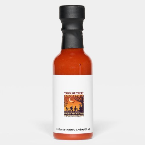 Trick Or Treat Halloween Zombies Grim Reaper Pumpk Hot Sauces