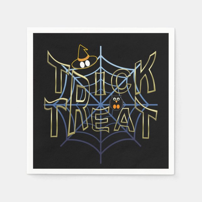 Trick-or-Treat-Haloween Paper Napkins (Front)