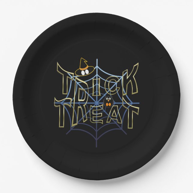 Trick-or-Treat-Haloween Paper Plates (Front)