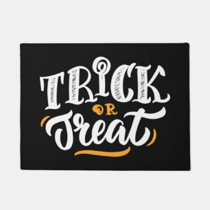 Trick Or Treat Hand-Lettered Halloween Doormat