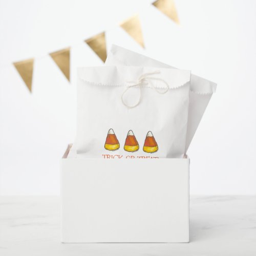 Trick or Treat Happy Halloween Candy Corn Candies Favor Bag