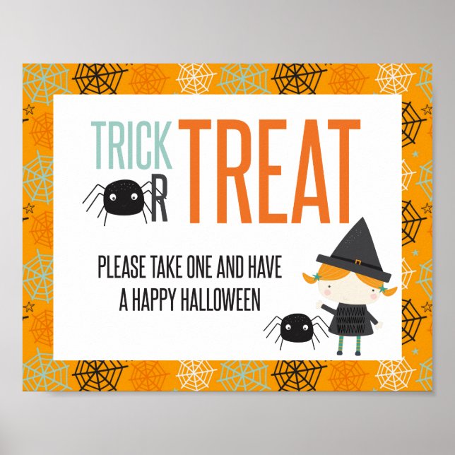 Trick or Treat Happy Halloween candy porch Sign (Front)