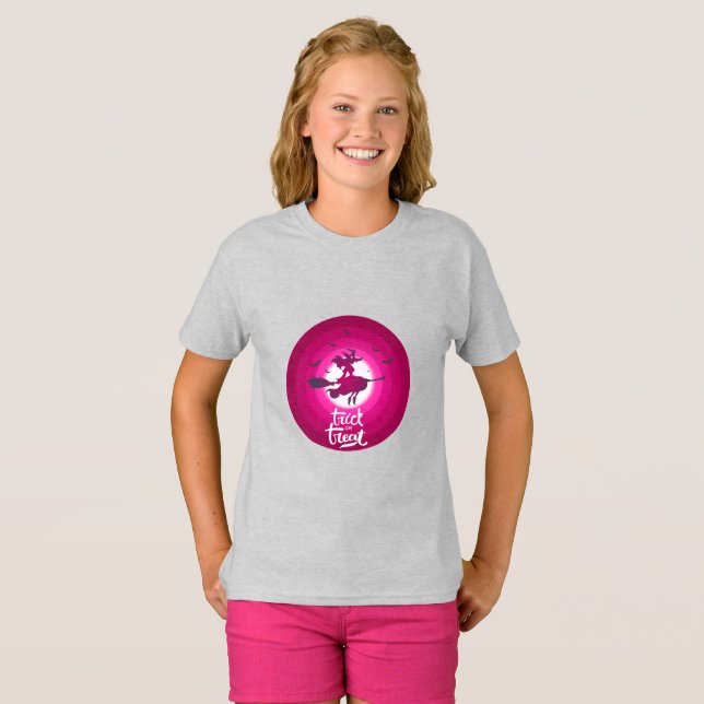 Trick or Treat Happy Halloween Costume for girls T-Shirt (Front Full)