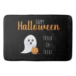 Trick Or Treat Happy Halloween Ghost Spooky Bath Mat