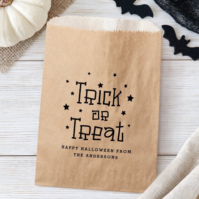 Trick or treat Happy Halloween Kraft Favor Bag (Trick or treat Happy Halloween Kraft Favor Bag)