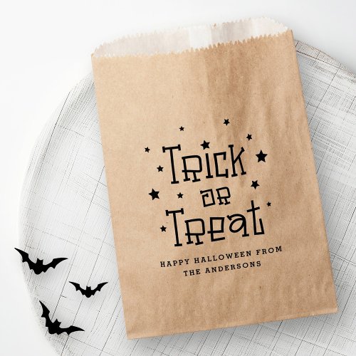 Trick or treat Happy Halloween Kraft Favor Bag