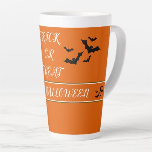 TRICK OR TREAT HAPPY HALLOWEEN LATTE MUG