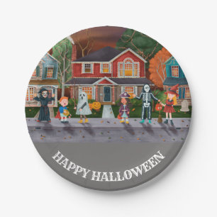 Trick or Treat, Happy Halloween Paper Plates