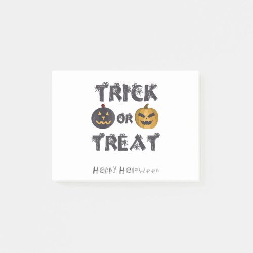 Trick or Treat Happy Halloween Post_it Notes