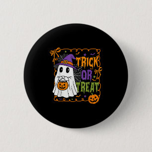 Trick Or Treat Happy Halloween Pumpkin Ghost Boy G Button