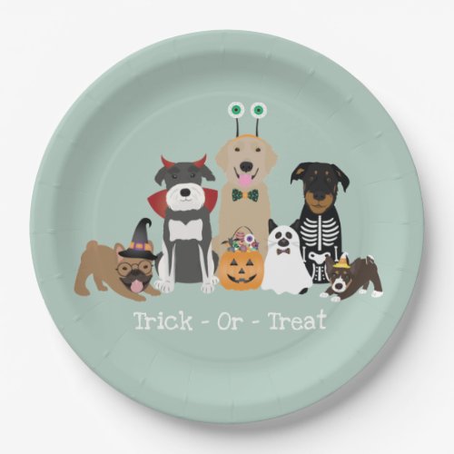 Trick Or Treat Happy Halloween Spooky Pet Costumes Paper Plates
