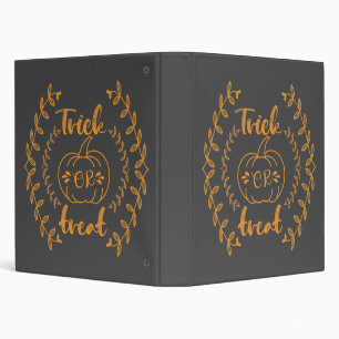 Trick or treat in plants frame 3 ring binder