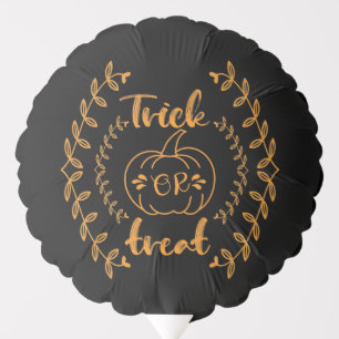 Trick or treat in plants frame balloon