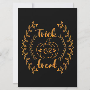 Trick or treat in plants frame  card