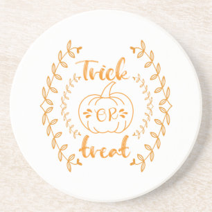 Trick or treat in plants frame  coaster