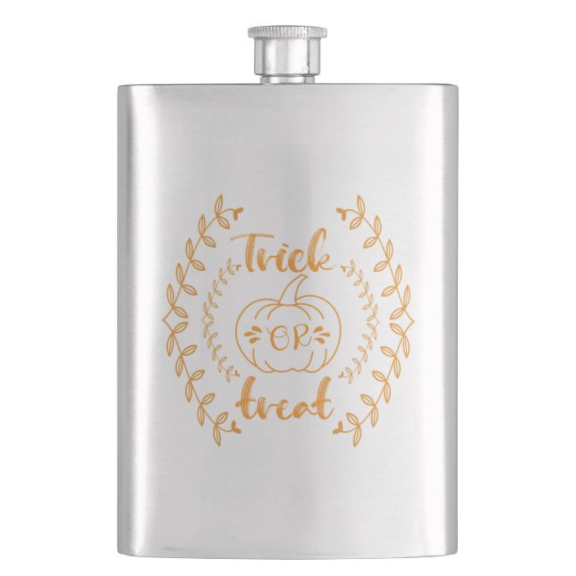 Trick or treat in plants frame  flask (Front)
