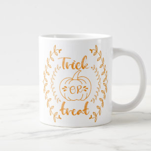 Trick or treat in plants frame giant coffee mug