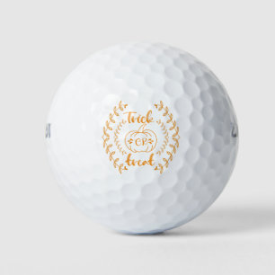 Trick or treat in plants frame  golf balls
