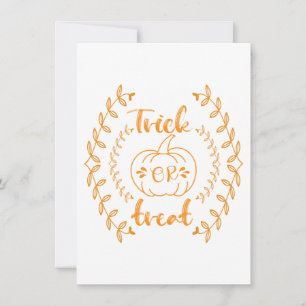 Trick or treat in plants frame  holiday card