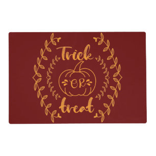 Trick or treat in plants frame  placemat