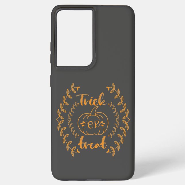 Trick or treat in plants frame  samsung galaxy case (Back)