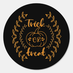 Trick or treat in plants frame sign