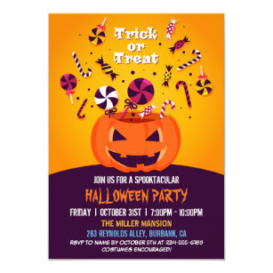 Trick Or Treat Invitation Wording 6