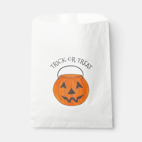 Trick or Treat Jack o Lantern Halloween Pumpkin Favor Bag
