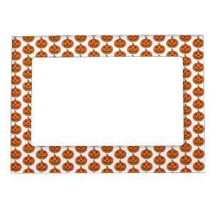 Trick or Treat Jack o Lantern Halloween Pumpkin Magnetic Photo Frame