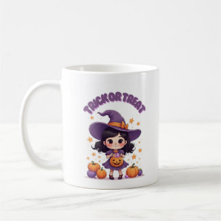 Trick or Treat Kawaii Witch Mug – Pumpkin Candy