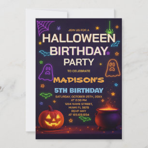 Trick or Treat Kids Birthday Invitation