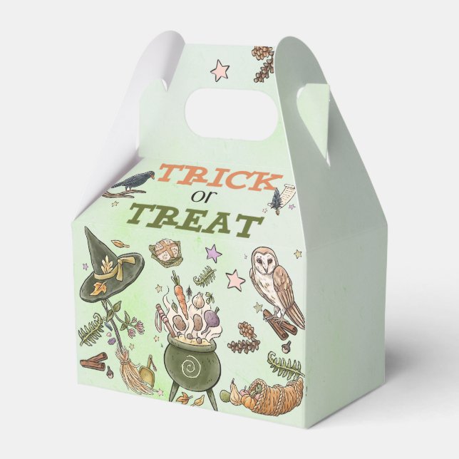 Trick or Treat Kids Halloween Birthday Favor Box (Front Side)