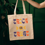 Trick or Treat Kids Halloween Candy Tote Bag<br><div class="desc">A cute and colorful Halloween candy tote bag that says Trick or Treat and is reusable and great for handing out candy or carrying on Halloween night!</div>