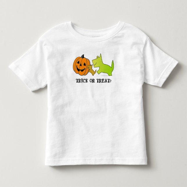 Trick Or Treat Kids Halloween Puppy T-Shirt 1 (Front)