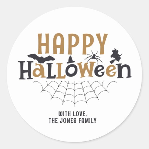 Trick or Treat Kids Happy Halloween Party Favor Classic Round Sticker