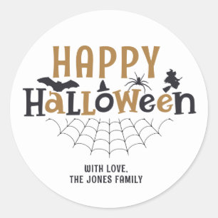 Trick or Treat, Kids Happy Halloween Party Favor Classic Round Sticker