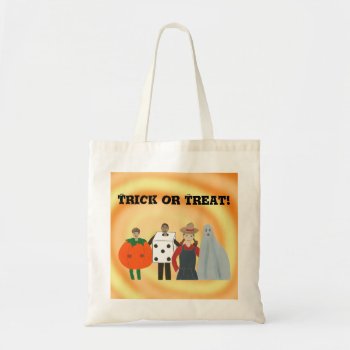 Trick Or Treat  Kids In Costumes  Halloween Tote by Cherylsart at Zazzle