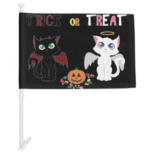 Trick or Treat Kittens Car Flag
